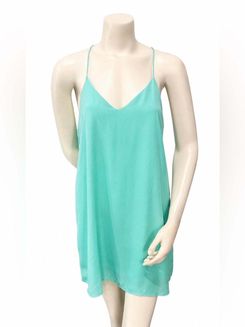 Style Rack Mint Green Racerback Shift Dress Medium USA - Picture 2 of 7